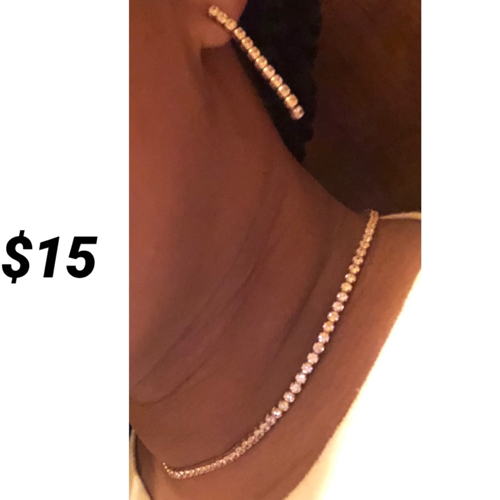 Cubic Zirconia Collar Necklace Set